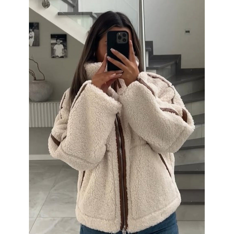 Damen Fleecejacke mit stylischen Details R&B