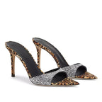 Damen elegante High Heel Sandalen mit Glitzerverzierungen R&B