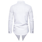 Herren Langarmhemd mit extravagantem Design und stilvollem Kragen