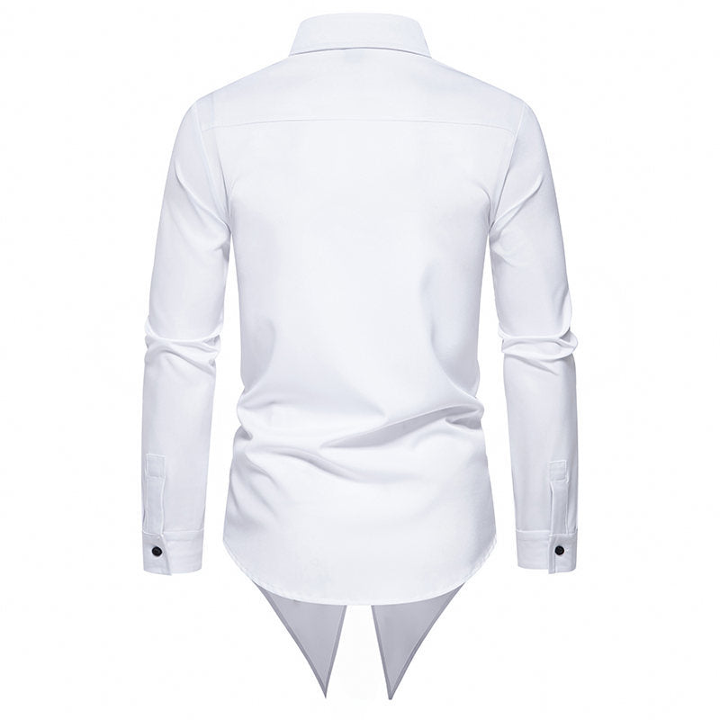 Herren Langarmhemd mit extravagantem Design und stilvollem Kragen