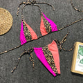 Damen modischer Triangel-Bikini mit einzigartigem Mustermix R&B