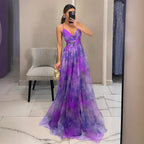 Damen Elegantes und florales Abendkleid mit schmeichelndem Schnitt R&B