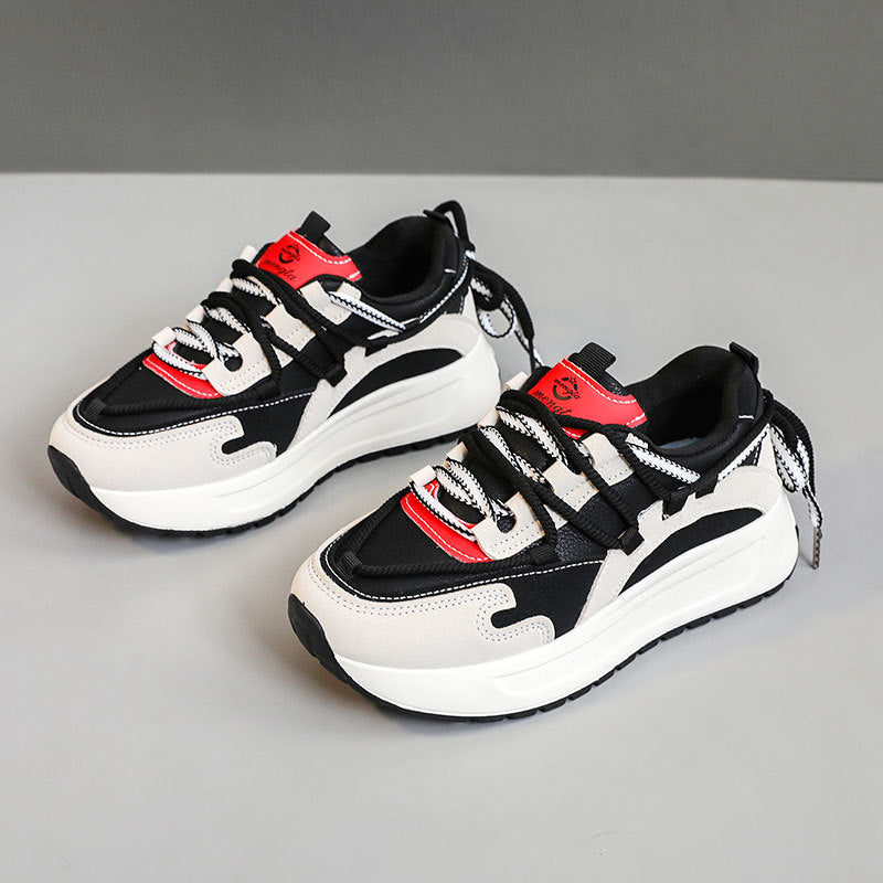 Damen Sportliche Sneakers mit hochgezogenem Sohlenprofil und atmungsaktiver Mesh-Oberfläche R&B