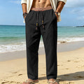 Herren nan sommerliche Relaxhose mit gewR&Btem Zierbund und geradem Bein R&B