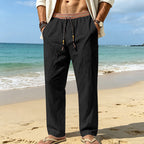 Herren nan sommerliche Relaxhose mit gewR&Btem Zierbund und geradem Bein R&B