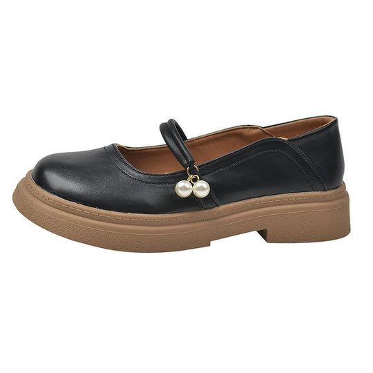 Damen elegante Mary Jane Schuhe mit modischen Perlenakzenten R&B