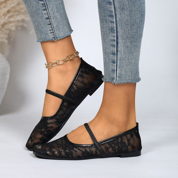 Damen elegante und atmungsaktive Ballerinas R&B