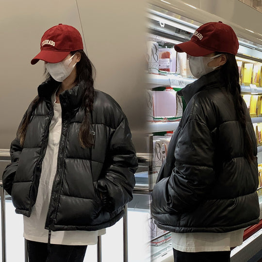 Damen Modische sowie isolierte Pufferjacke mit hochschließendem Kragen und seitlichen Reißverschlusstaschen R&B