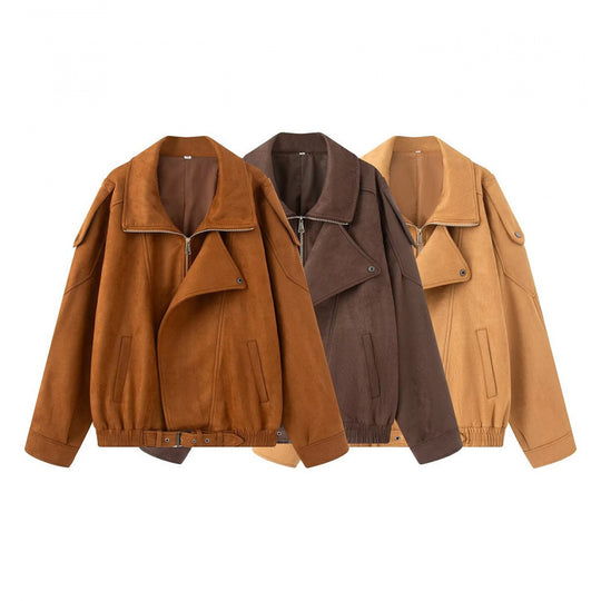 Damen lässige Oversize-Jacke aus hochwertigem Material R&B