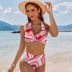 Damen Bikini-Set mit stützendem Oberteil und hoch geschnittenem Slip R&B