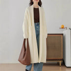 Damen Grob gestrickter Cardigan mit offenen Seiten und praktischen Taschen