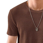 Herren lässiges Struktur-T-Shirt aus atmungsaktivem Material