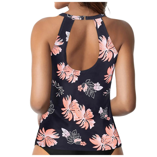 Damen Sportliches Tankini-Oberteil mit modischem Rückenausschnitt R&B
