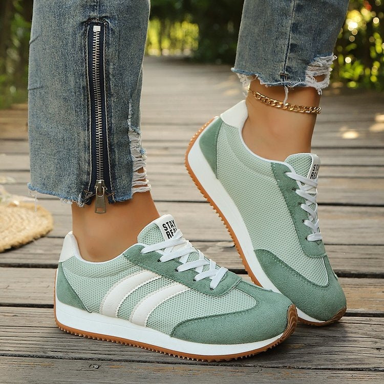 Damen Sportliche Sneakers mit atmungsaktivem Mesh-Obermaterial und rutschfester Sohle R&B