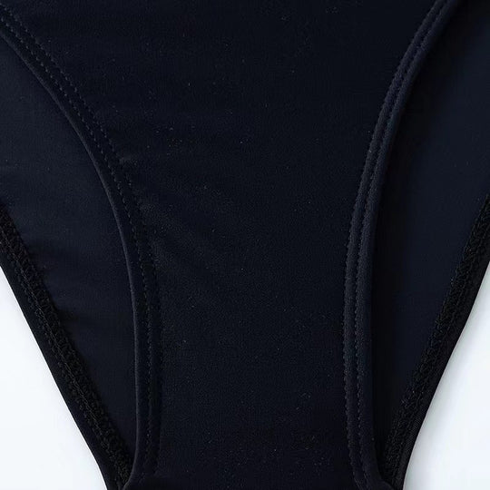 Damen Einteiler Badeanzug mit asymmetrischem Schnitt und Raffung R&B