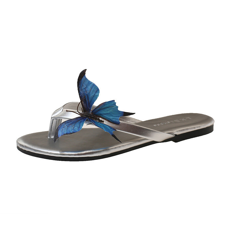 Damen elegante Flip-Flops mit modischen Schmetterlingsapplikationen EB