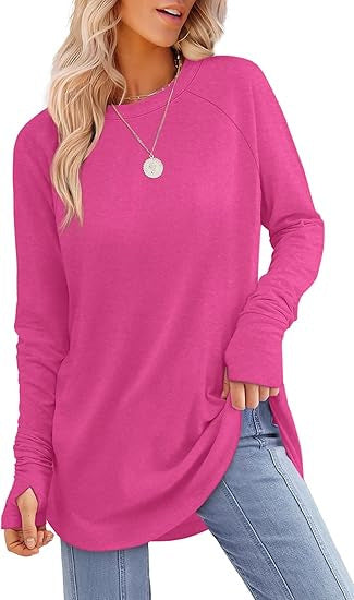 Damen lässiger Langarmshirt mit modernem Schnitt R&B