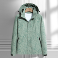 R&B | Gedruckt Reißverschluss Winter Jacke - Kapuze
