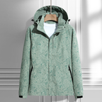 R&B | Gedruckt Reißverschluss Winter Jacke - Kapuze