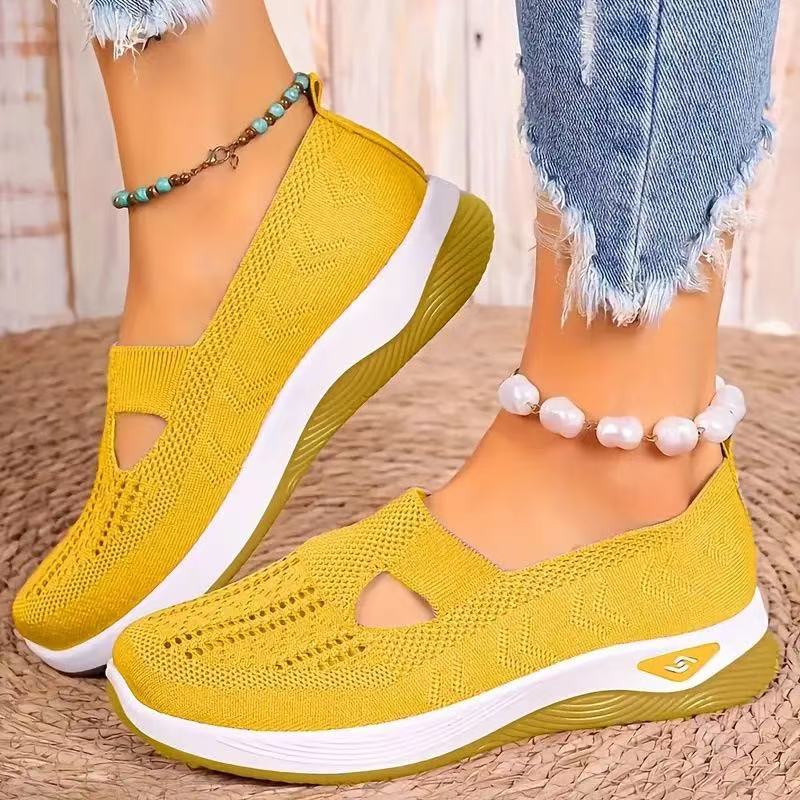 Damen Slip-On Sportschuhe mit luftdurchlässigem Netzdesign R&B