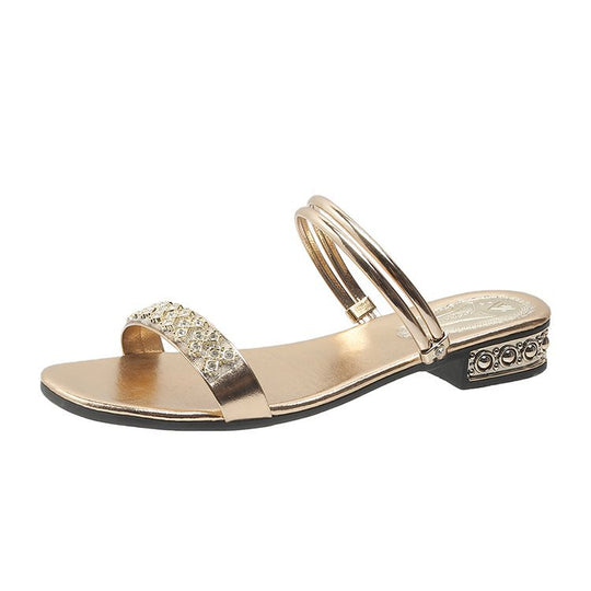 Damen Glitzernde Riemchen-Sandalen mit eleganten Verzierungen R&B