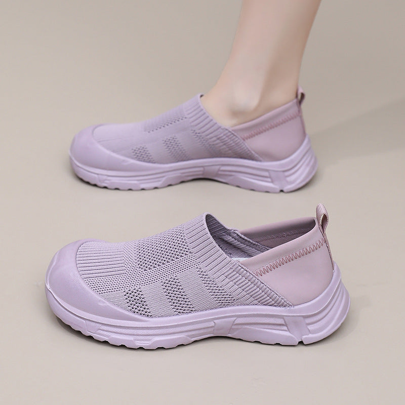 Damen Bequeme Slip-On Sneakers mit rutschfester Sohle und atmungsaktivem Obermaterial R&B