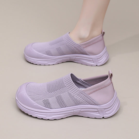 Damen Bequeme Slip-On Sneakers mit rutschfester Sohle und atmungsaktivem Obermaterial R&B