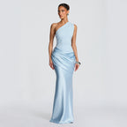 Damen Elegantes Abendkleid mit Off-Shoulder-Design und Fließendem Cape R&B