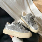 Damen Glitzernde Freizeit-Sneaker mit atmungsaktivem Obermaterial und rutschfester Sohle R&B