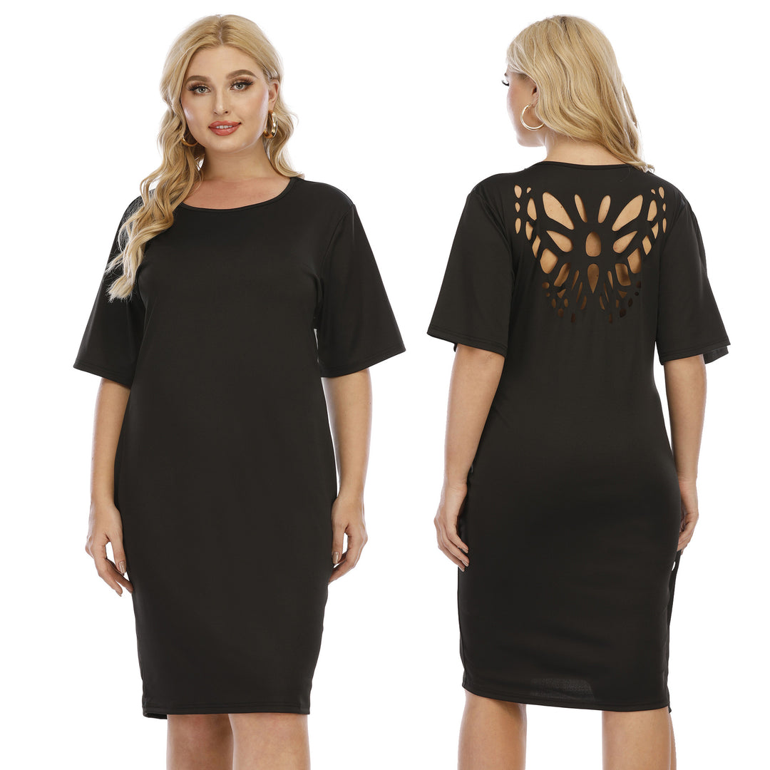 Damen komfortables Midi-Kleid mit lässigem Schnitt R&B