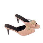 Damen Glamouröse Mules mit funkelnden Schleifen und elegantem Absatz R&B