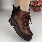 Damen Modische Winterstiefel mit flauschigem Innenfutter und rutschfester Sohle R&B