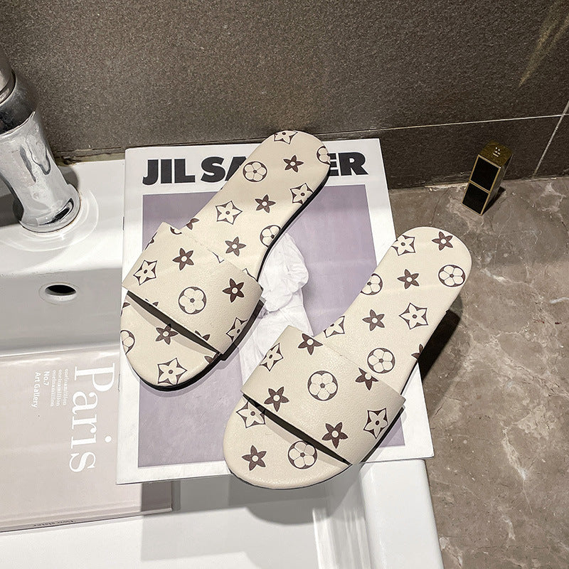 Damen modische Freizeitsandalen mit bequemem Riemen und angesagtem Print R&B