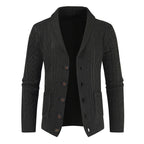 Herren Strickjacke mit modernem Zopfmuster und praktischen Taschen R&B