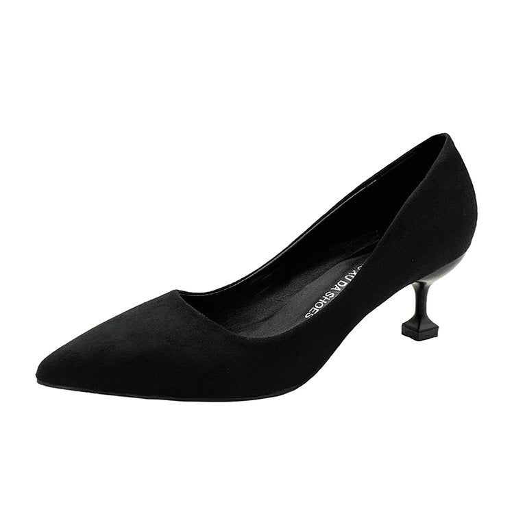 Damen elegante Spitzenpumps mit stilvollem Blockabsatz