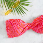 Damen Bandeau-Bikini mit modernem Leopardenmuster