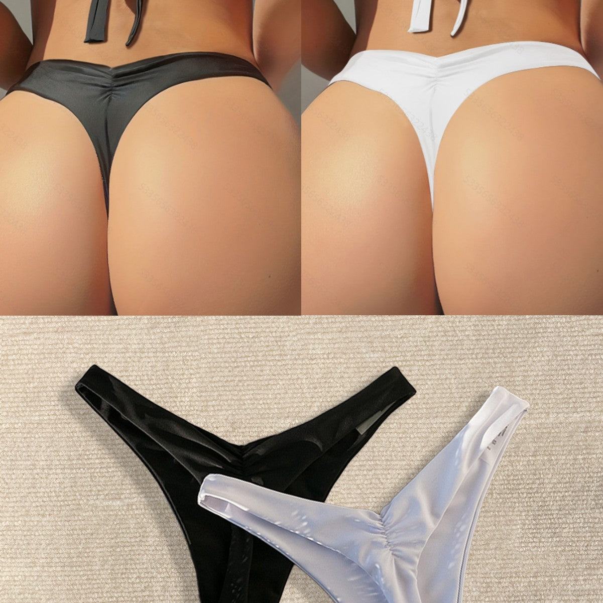Damen Bikini-Hose mit hohem Beinausschnitt und elegantem Schnitt R&B