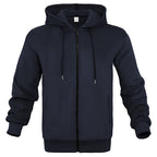 Herren sportliche Kapuzenjacke aus atmungsaktivem Material mit seitlichen Reißverschlusstaschen R&B