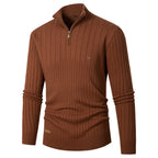 Herren Pullover mit Stehkragen und Feinstrick R&B