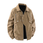 Herren modische Jacke mit multifunktionalen Reißverschlusstaschen und elastischen Bündchen R&B