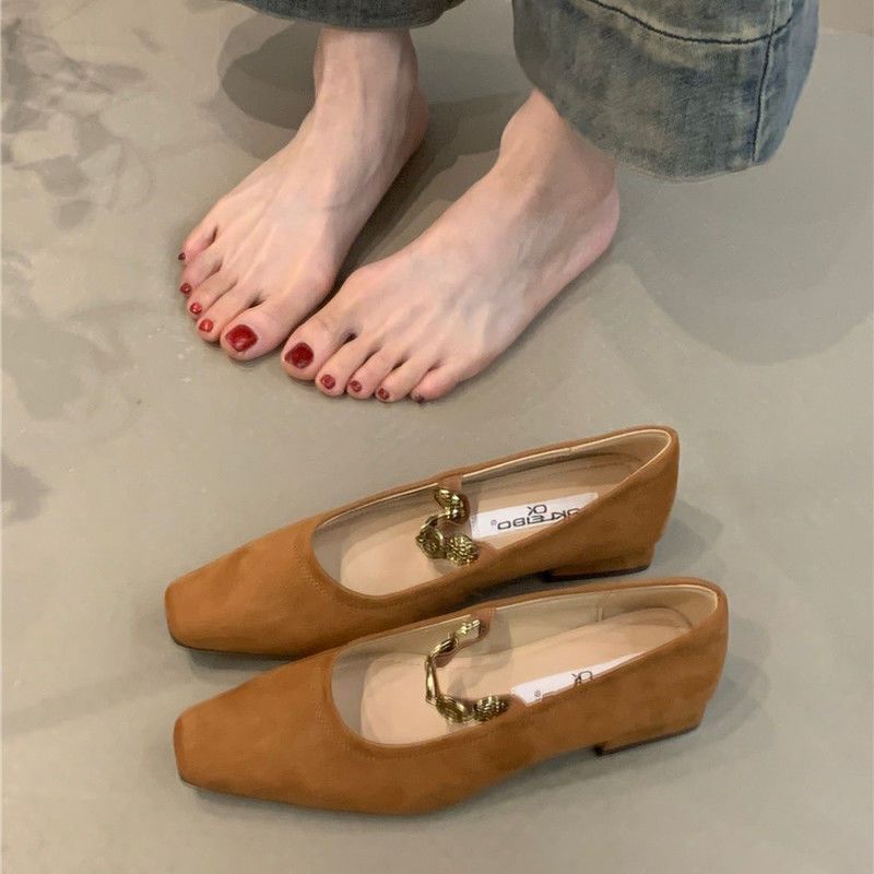 Damen elegante Ballerinas mit modischem Riemchen R&B