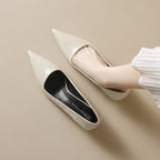 Damen elegante spitze Pumps mit komfortablem Blockabsatz