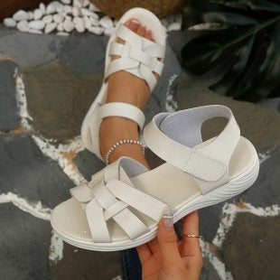 Damen Sommerliche Riemensandalen mit elegantem Flecht-Design R&B