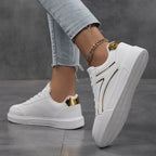 Herren nan niedrig geschnittener Kunstleder-Sneaker mit stoßdämpfender Leichtschaumsohle und gepolstertem Fersenpolster R&B