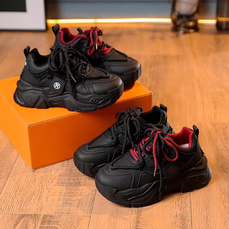 Damen Sportliche Chunky Sneakers mit atmungsaktivem Obermaterial und rutschfester Sohle R&B