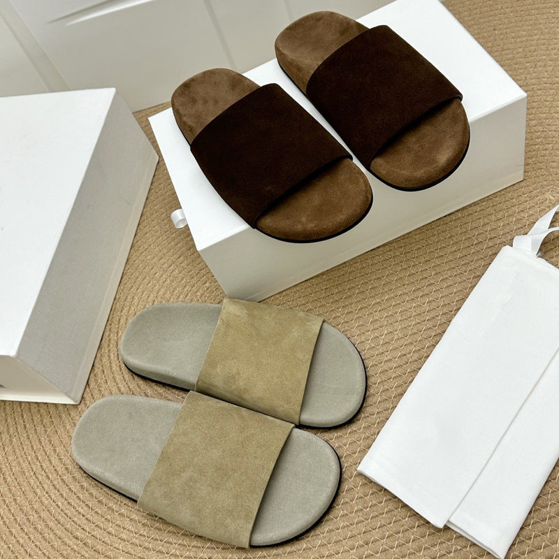 Damen Moderne Clogs mit weichem Leder-Obermaterial