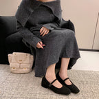 Damen elegante Ballerinas mit verstellbarem Riemen und komfortablem Fußbett R&B