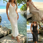 Damen Häkel-Maxikleid R&B