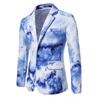 Herren eleganter Blazer im modernen Wolkenmuster