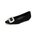 Damen elegante Ballerinas mit funkelnder Schnallenverzierung